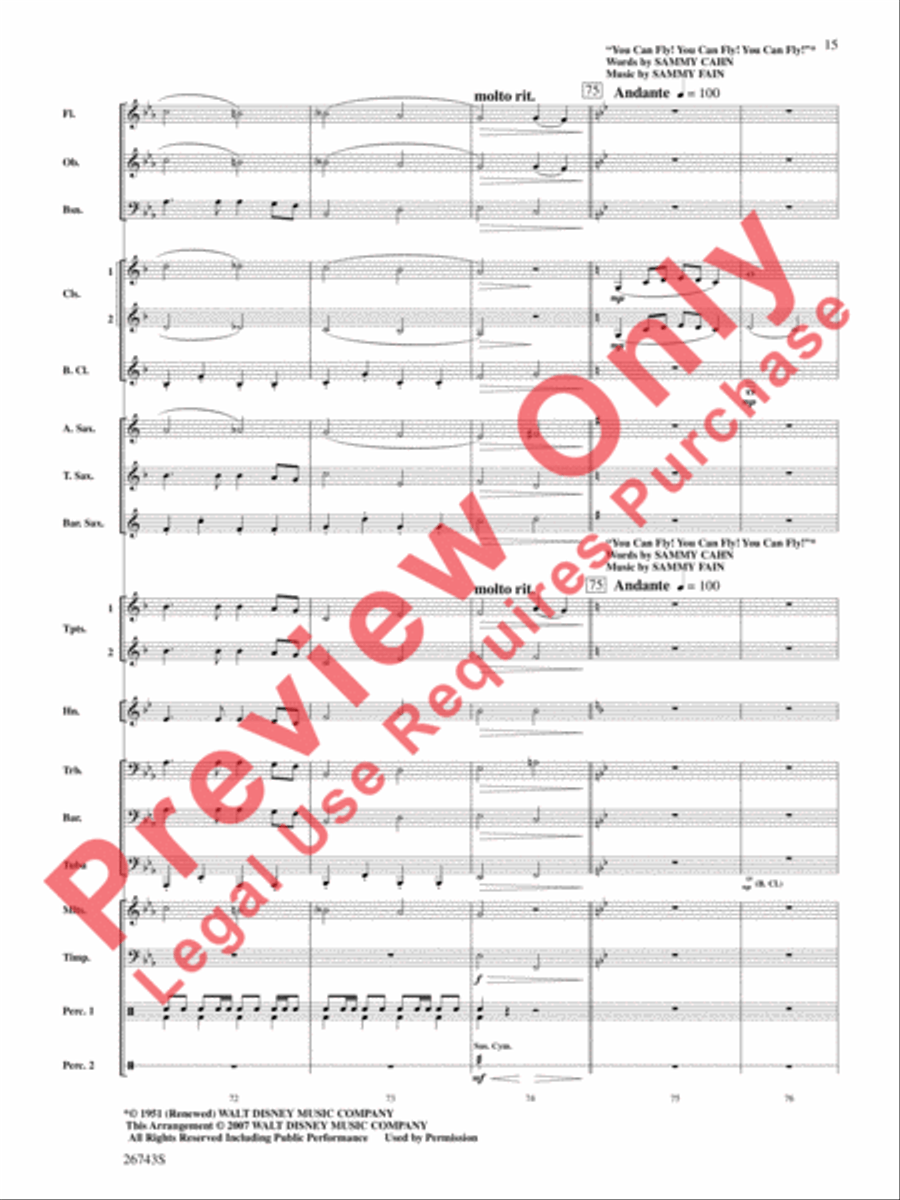 A Day at Disneyland Concert Band scores gallery preview page 16