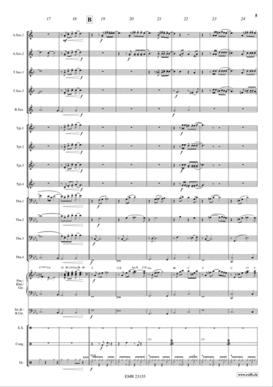 Pour Que Tu M'Aimes Encore Big Band scores gallery preview page 5