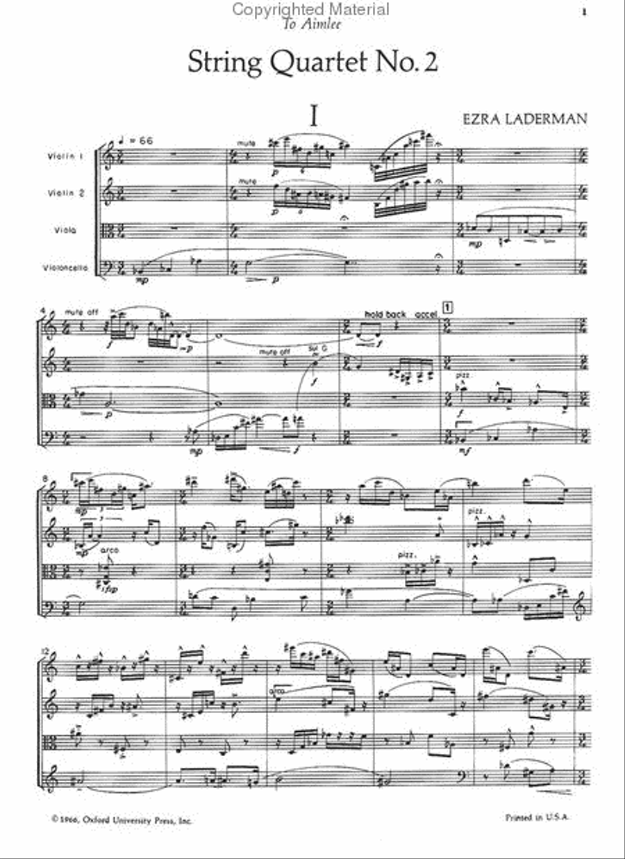 String Quartet No. 2 String Quartet scores gallery preview page 2