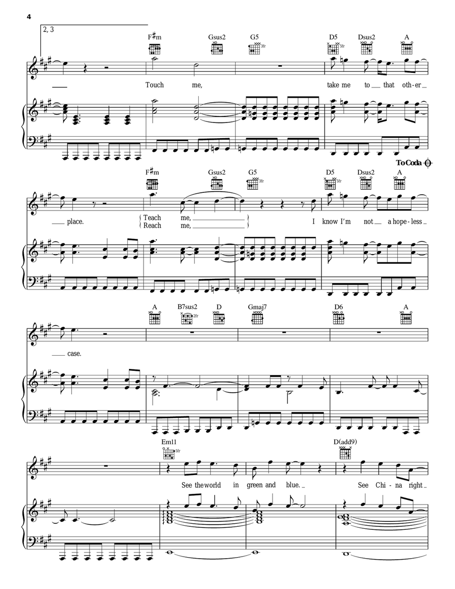 Beautiful Day Acoustic Guitar scores gallery preview page 4
