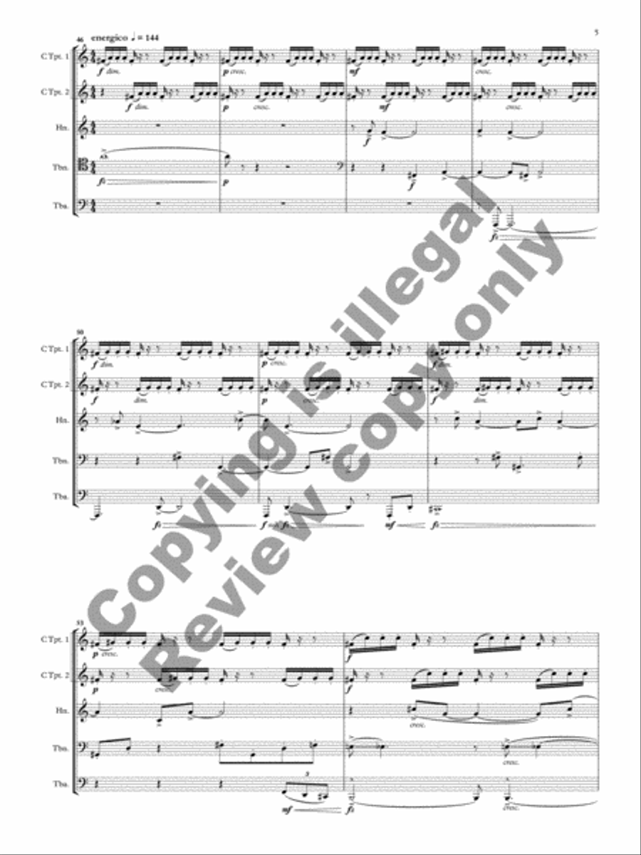 Tesserae Brass Quintet scores gallery preview page 9
