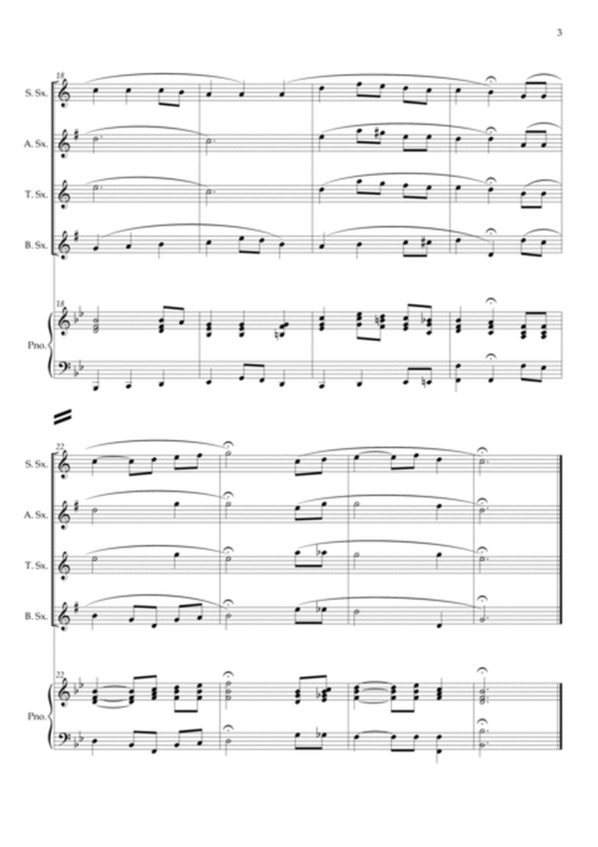 The Star-Spangled Banner - EUA Hymn (Sax Quartet) Piano image number null