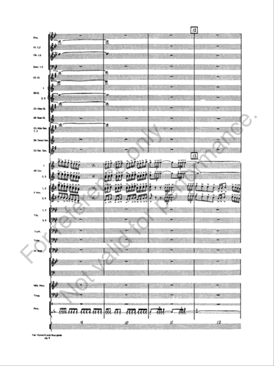 Variations On A Hymn By Louis Bourgeois Concert Band scores gallery preview page 5