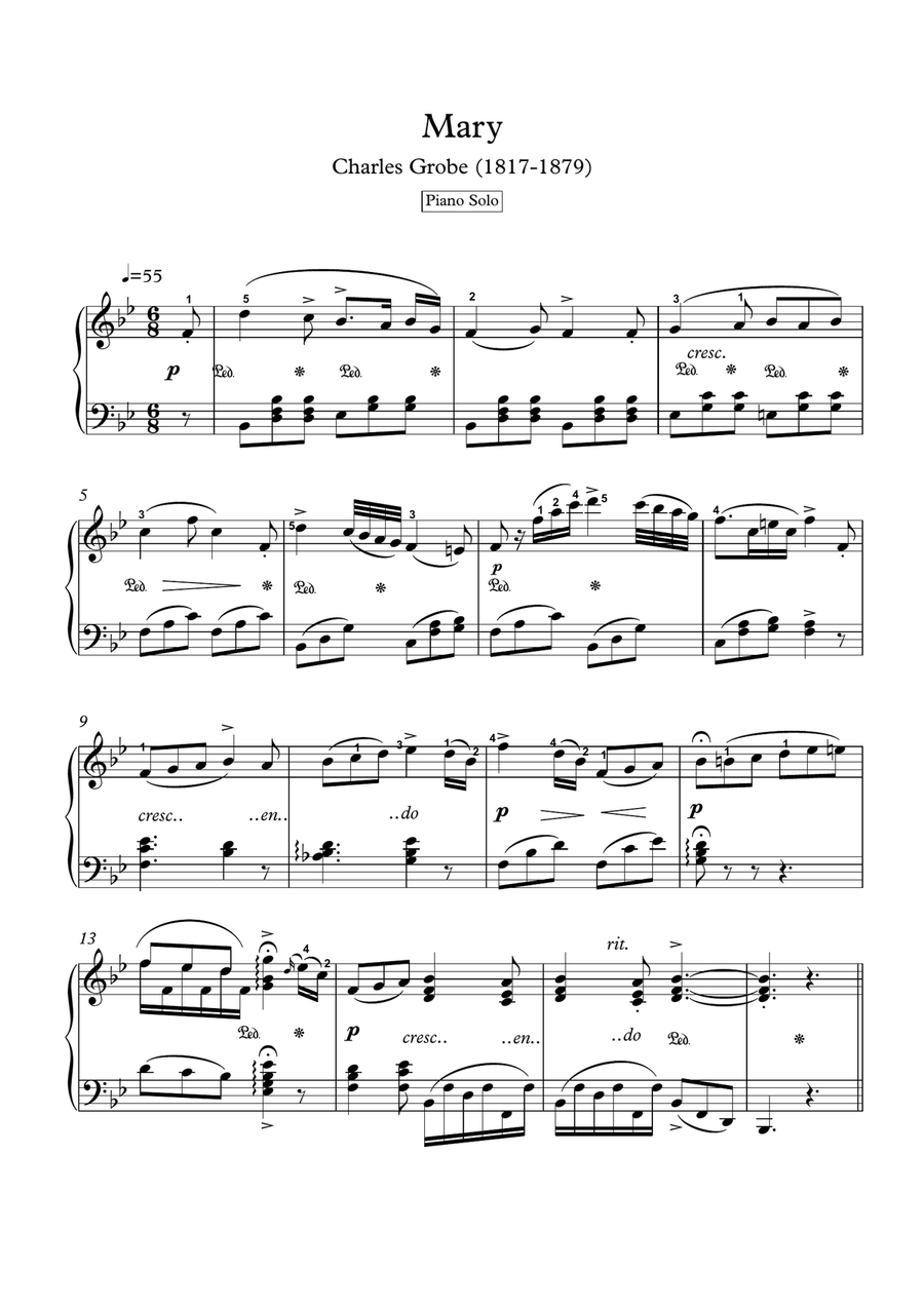 Mary Mary Piano Solo scores gallery preview page 2
