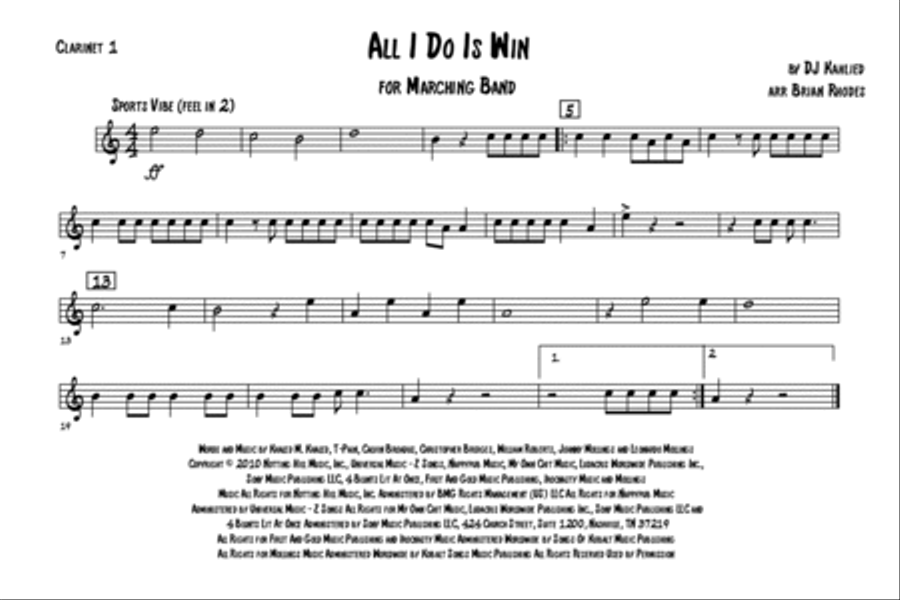 All I Do Is Win Marching Band scores gallery preview page 6