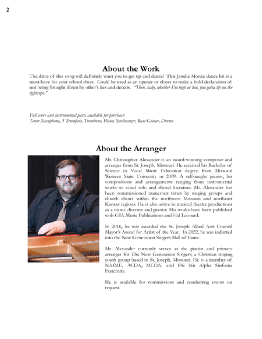 Tightrope 4-Part scores gallery preview page 2