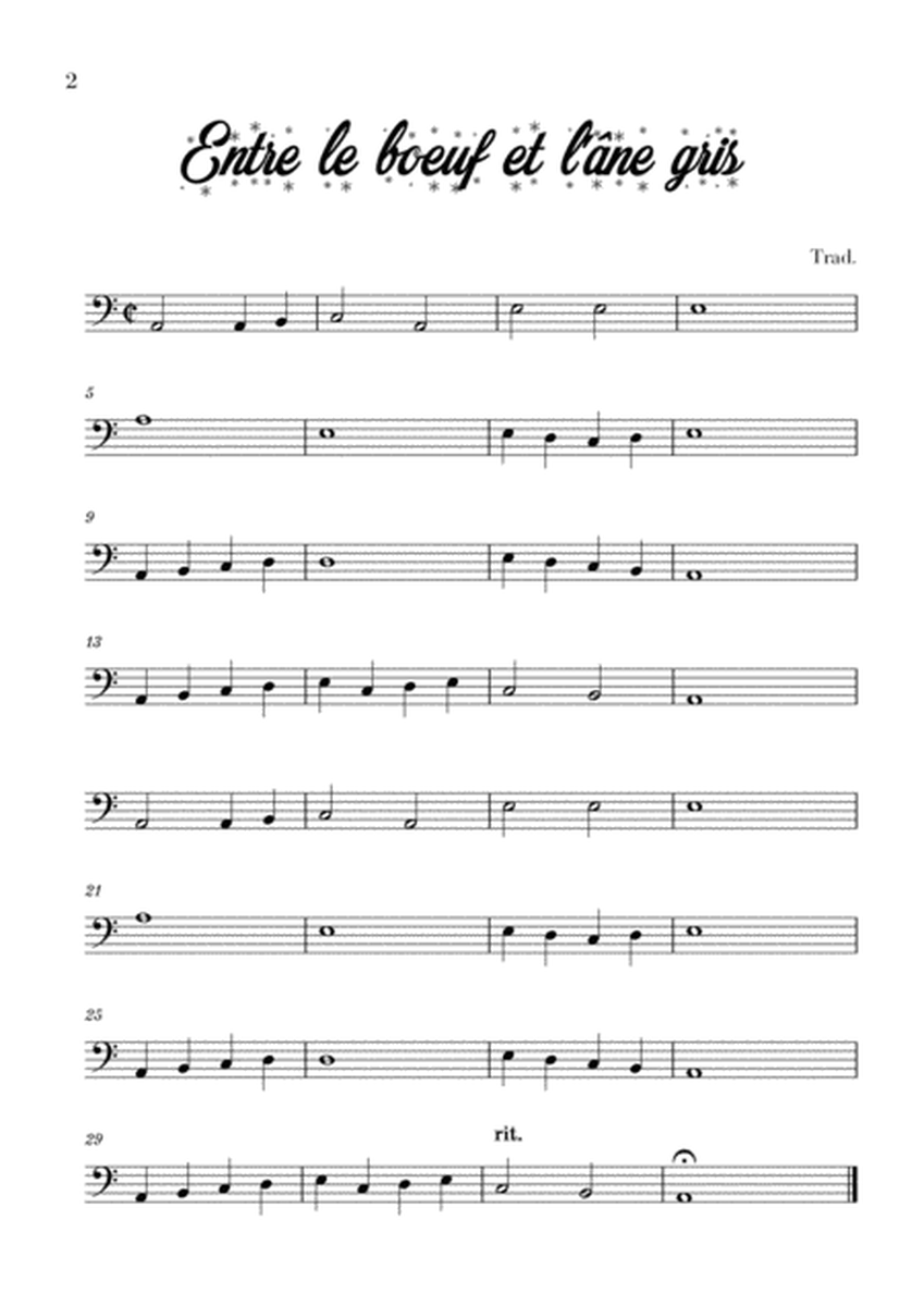 10 Easy Christmas Carols for Double Bass Beginners (Music for Children) image number null
