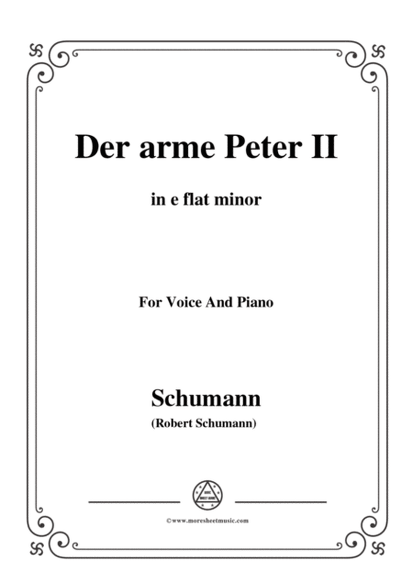 Schumann-Der arme Peter 2,in e flat minor,for Voice and Piano image number null