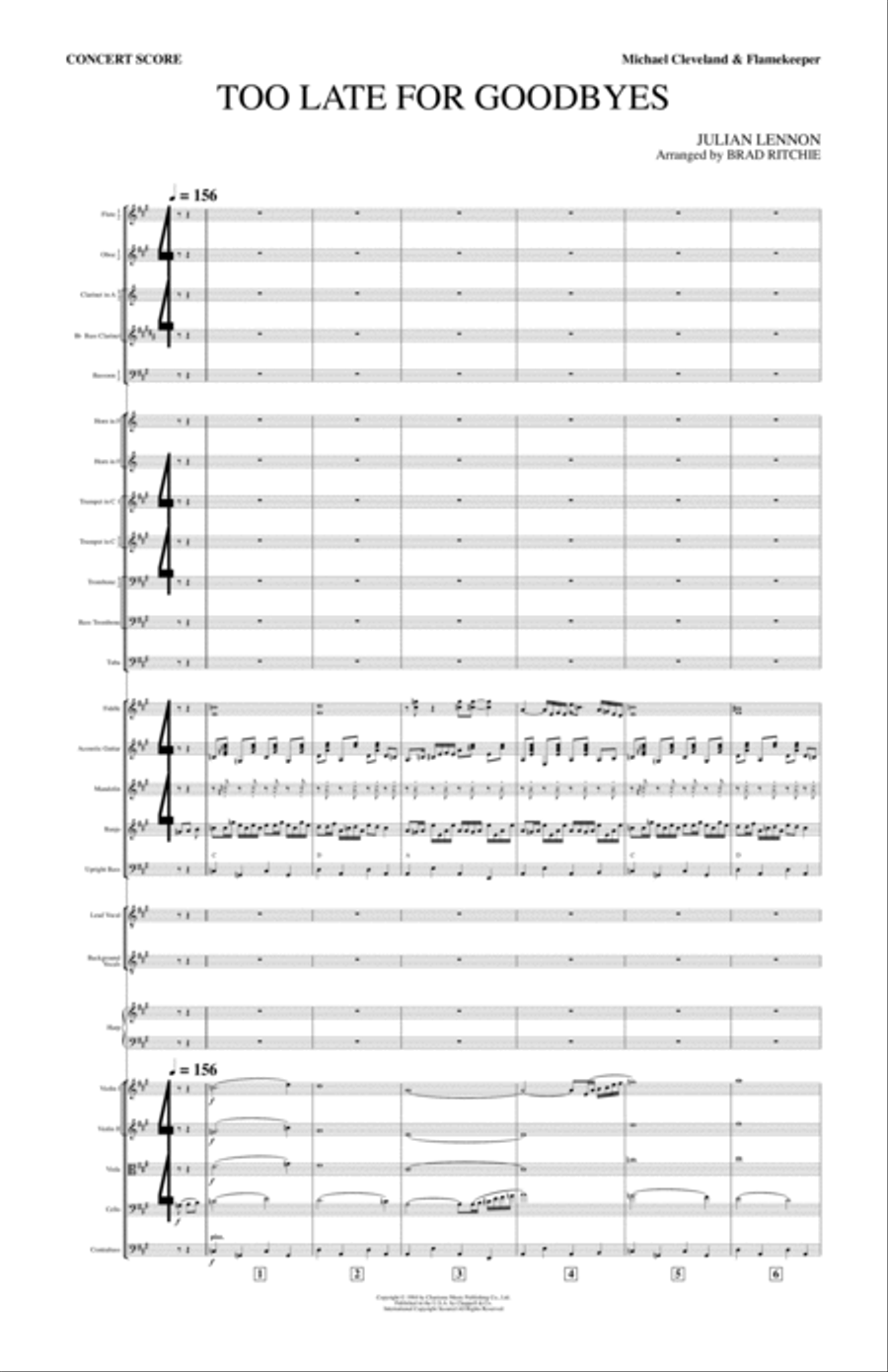 Too Late For Goodbyes Full Orchestra scores gallery preview page 5