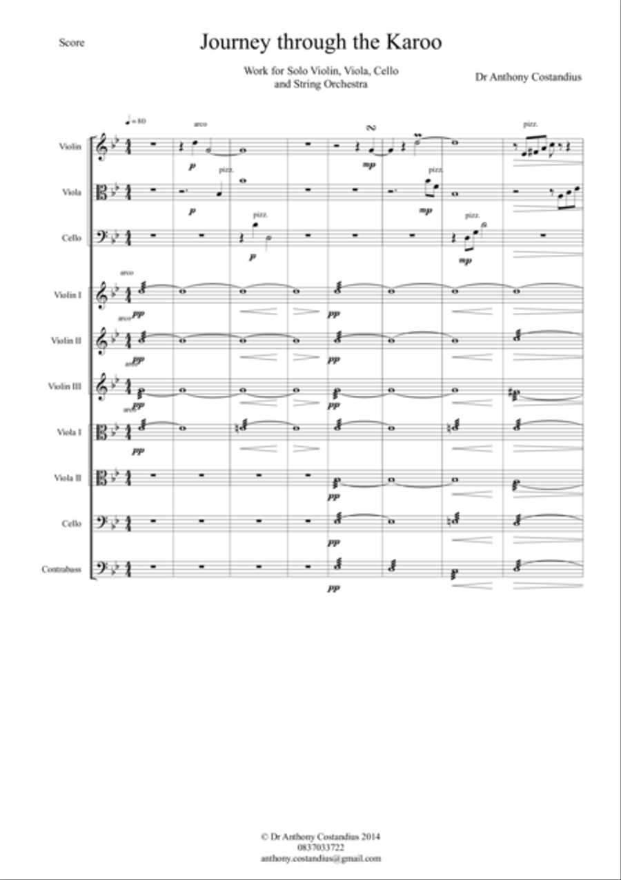 Journey through the Karoo String Quartet scores gallery preview page 1