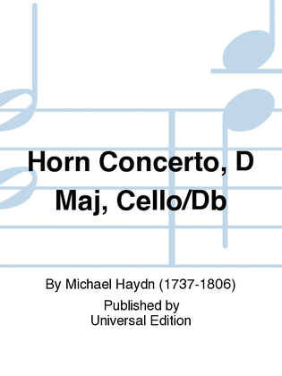 Book cover for Horn Concerto, D Maj, Vc/Db