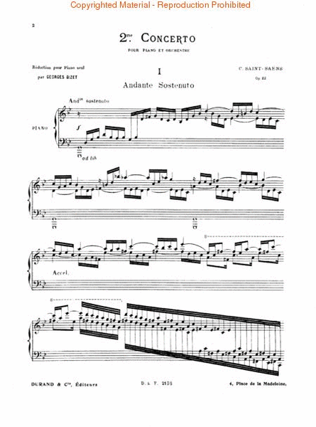 Concerto for Piano and Orchestra in G Minor No. 2, Op. 22