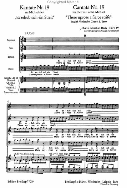 Cantata BWV 19 "There uprose a fierce strife"