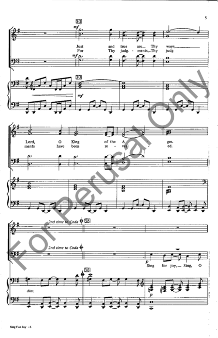 Sing For Joy Sing For Joy SSATB scores gallery preview page 5