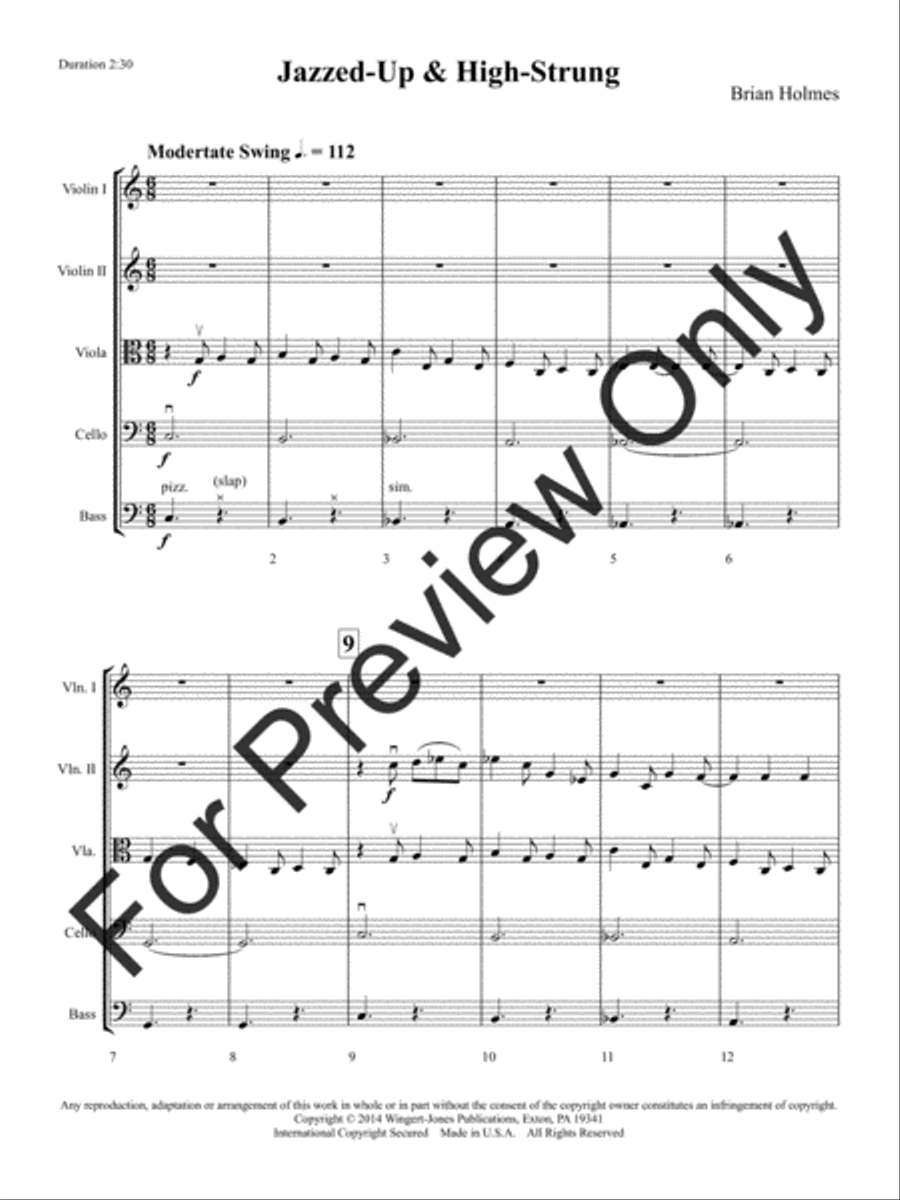 Jazzed-Up and High-Strung String Orchestra scores gallery preview page 4