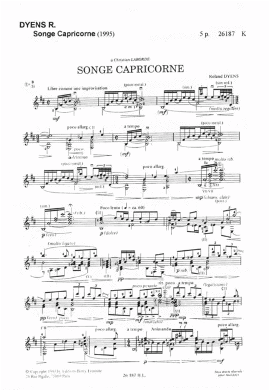Songe Capricorne Songe Capricorne Acoustic Guitar scores gallery preview page 2