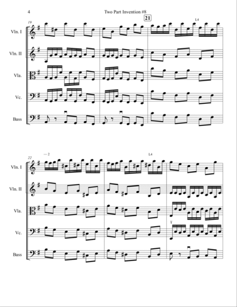 Two Part Invention #8 Set of Parts scores gallery preview page 6
