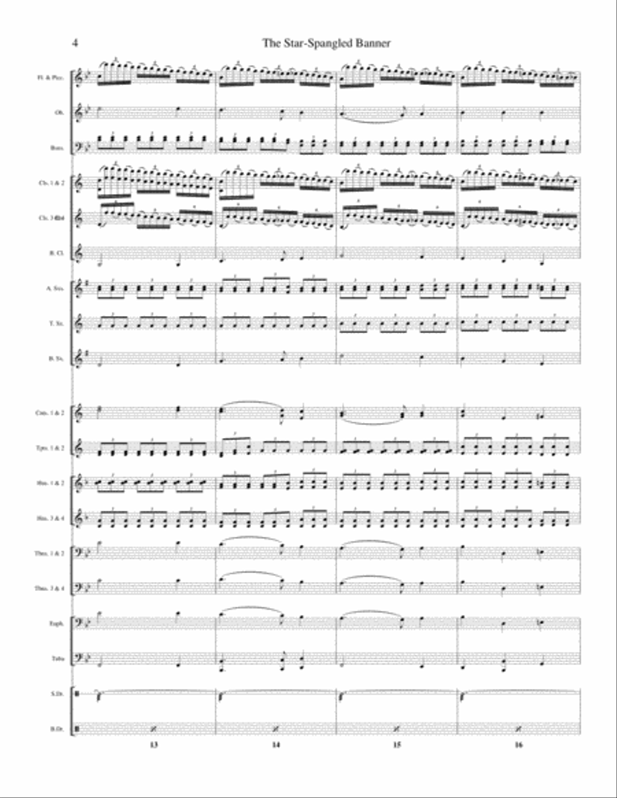 The Star Spangled Banner (From The International Congress) arr. John Phillip Sousa Concert Band scores gallery preview page 4