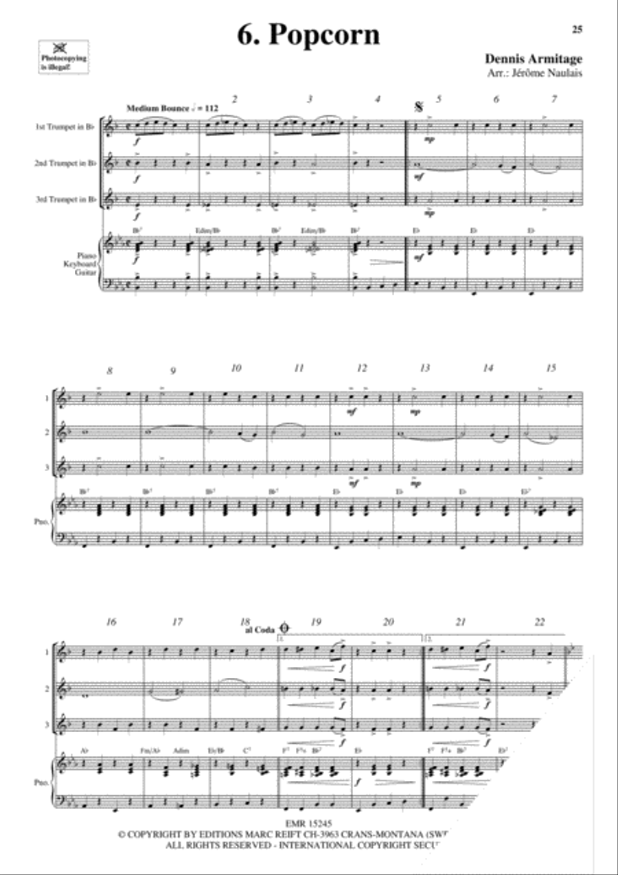 3 Trumpets & Piano Vol. 1 Trumpet Trio scores gallery preview page 8