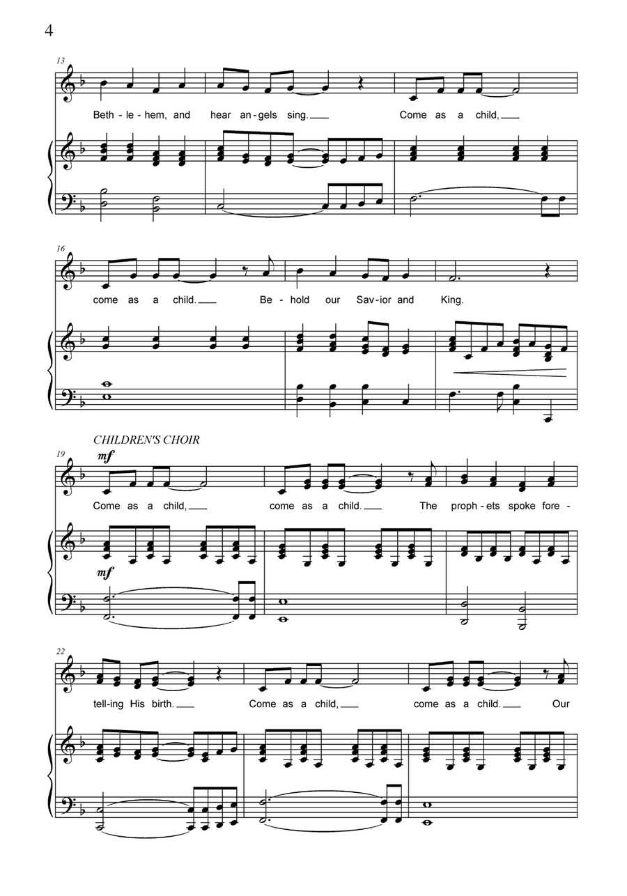 Come As A Child - Christmas Cantata SA scores gallery preview page 5
