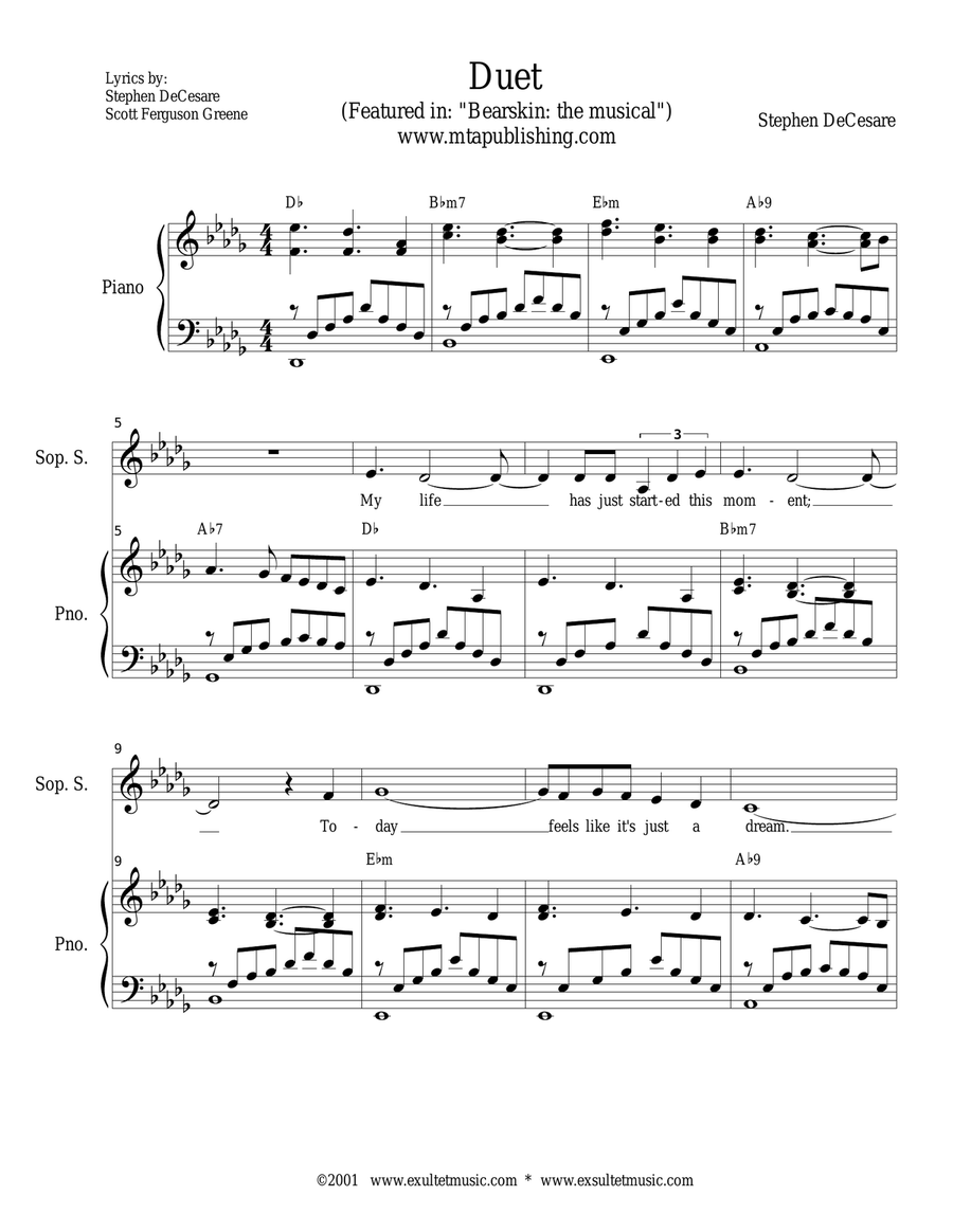 Duet Vocal Duet scores gallery preview page 1