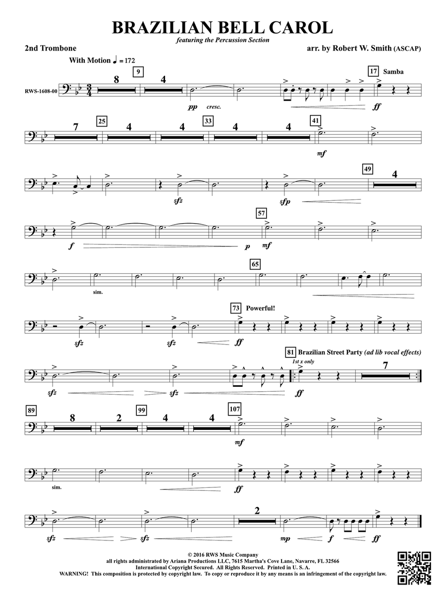 Brazilian Bell Carol: 2nd Trombone
