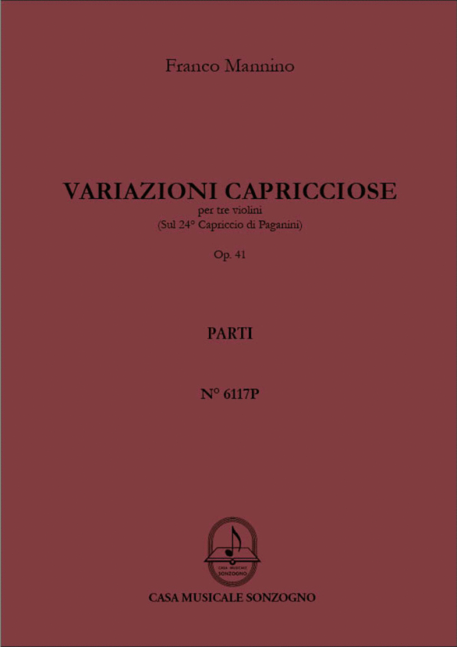 Variazioni capricciose op. 41 Violin scores gallery preview page 1
