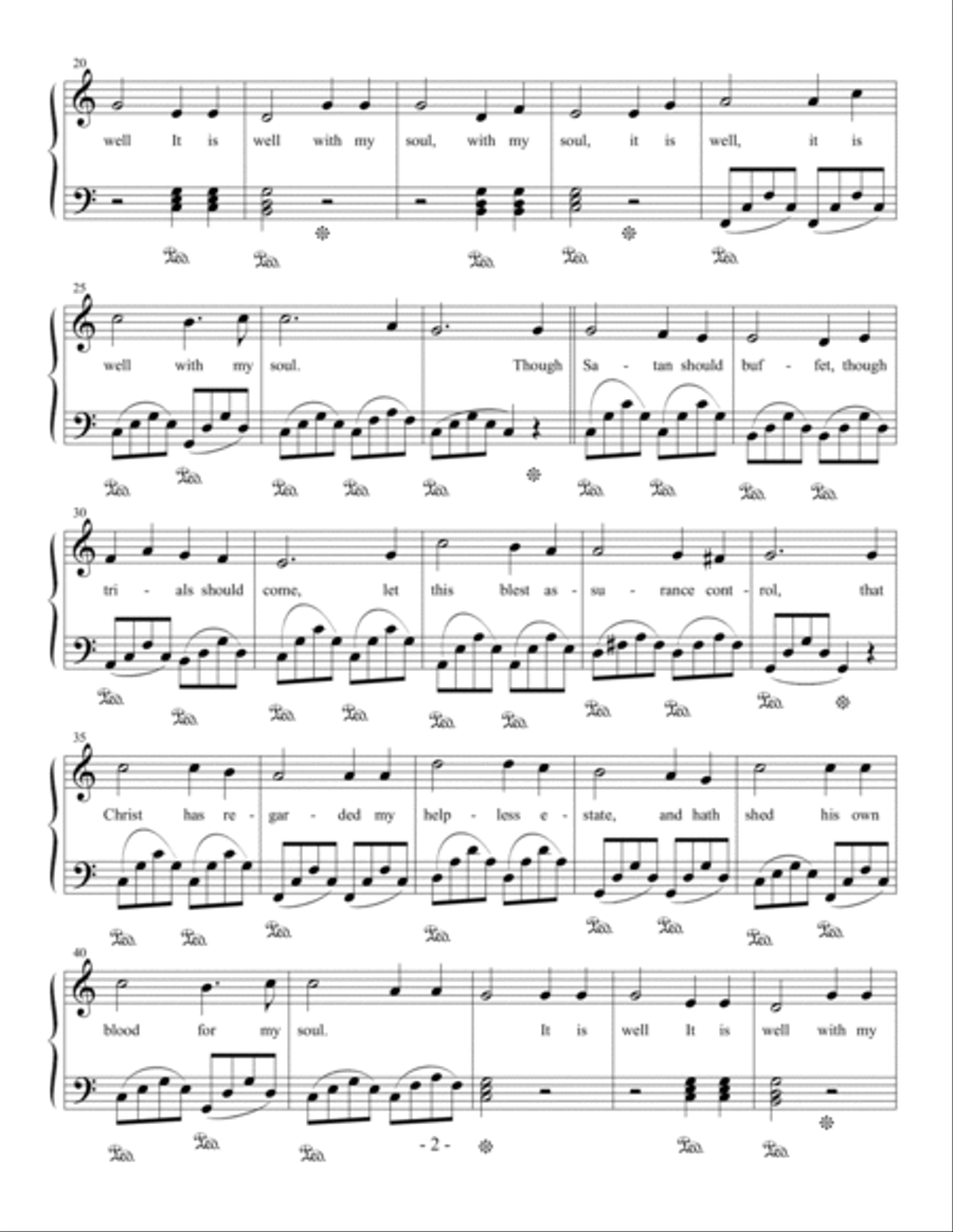 It Is Well with My Soul Easy Piano It Is Well with My Soul Easy Piano Easy Piano scores gallery preview page 2