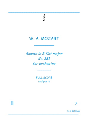 Mozart Sonata kv. 281 for Orchestra