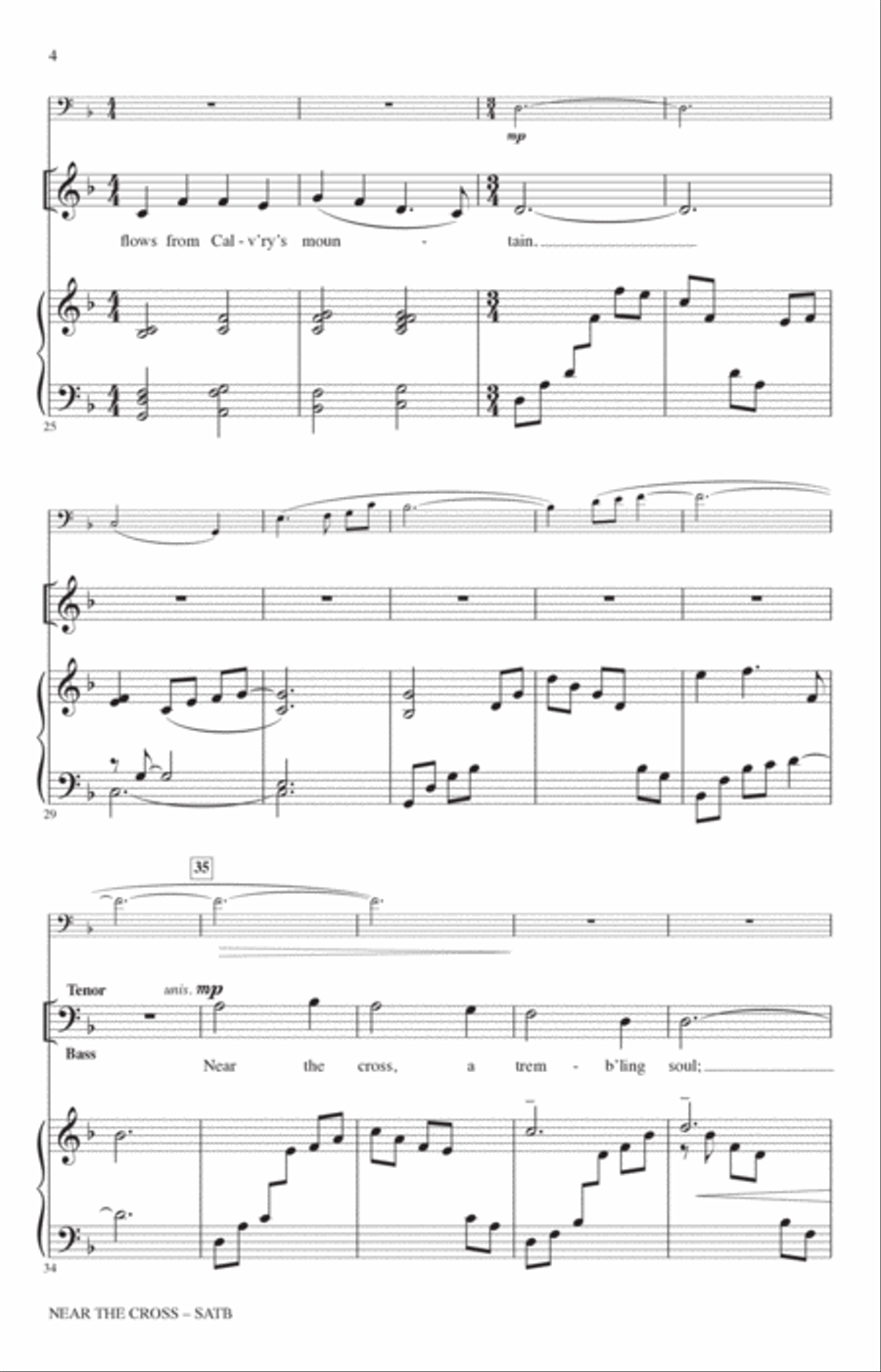 Near The Cross (arr. Heather Sorenson) 4-Part scores gallery preview page 3