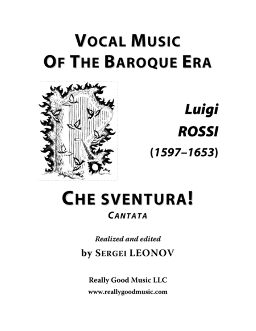 ROSSI Luigi: Che sventura!, cantata for Voice (Soprano/Tenor) and Piano (C major) Tenor Voice scores gallery preview page 1