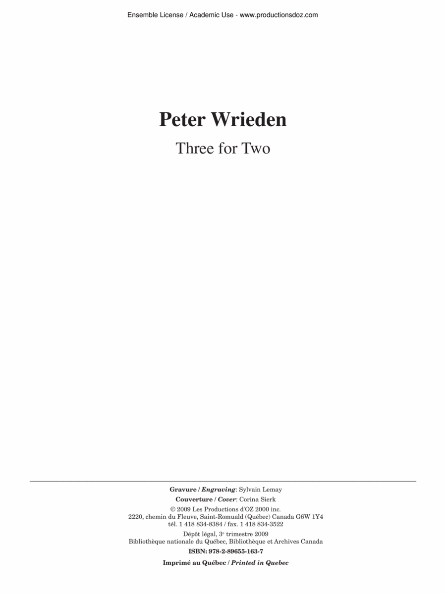 Three For Two Three For Two Classical Guitar scores gallery preview page 1