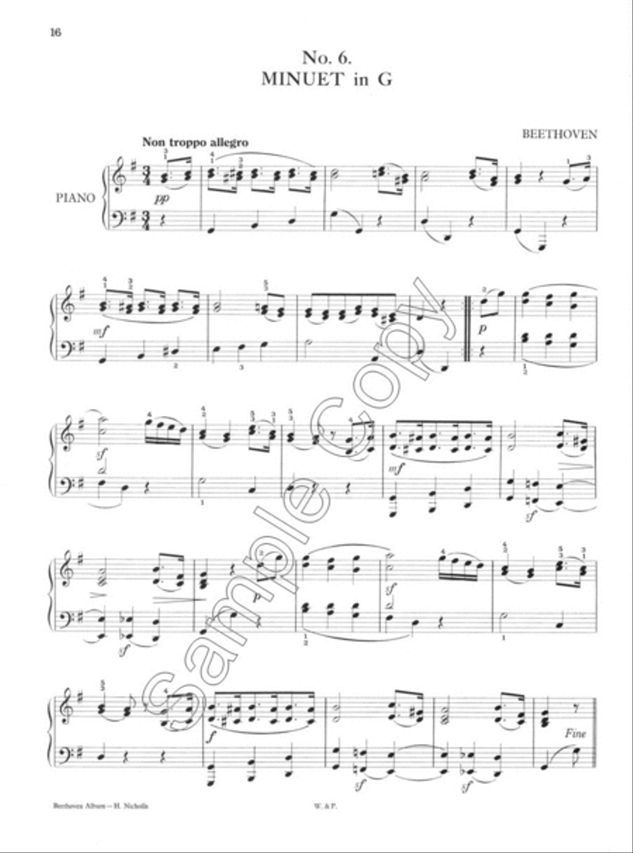 Beethoven - Silhouette Series Piano Solo scores gallery preview page 4