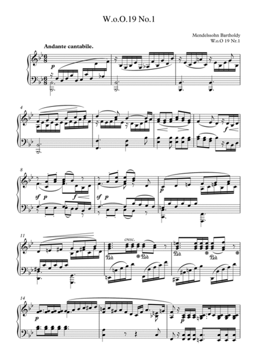 Mendelssohn-W.o.O.19 No.1 (Piano) image number null