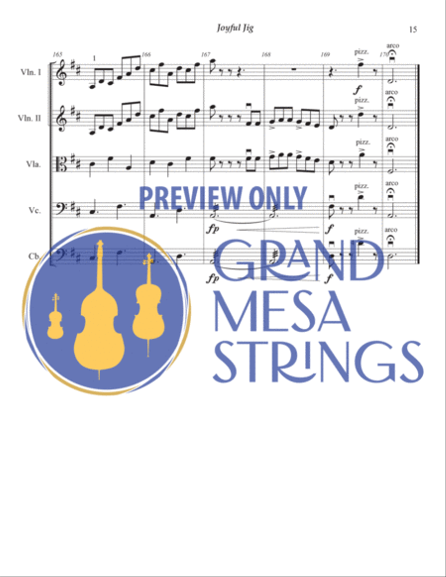 Joyful Jig String Orchestra scores gallery preview page 16