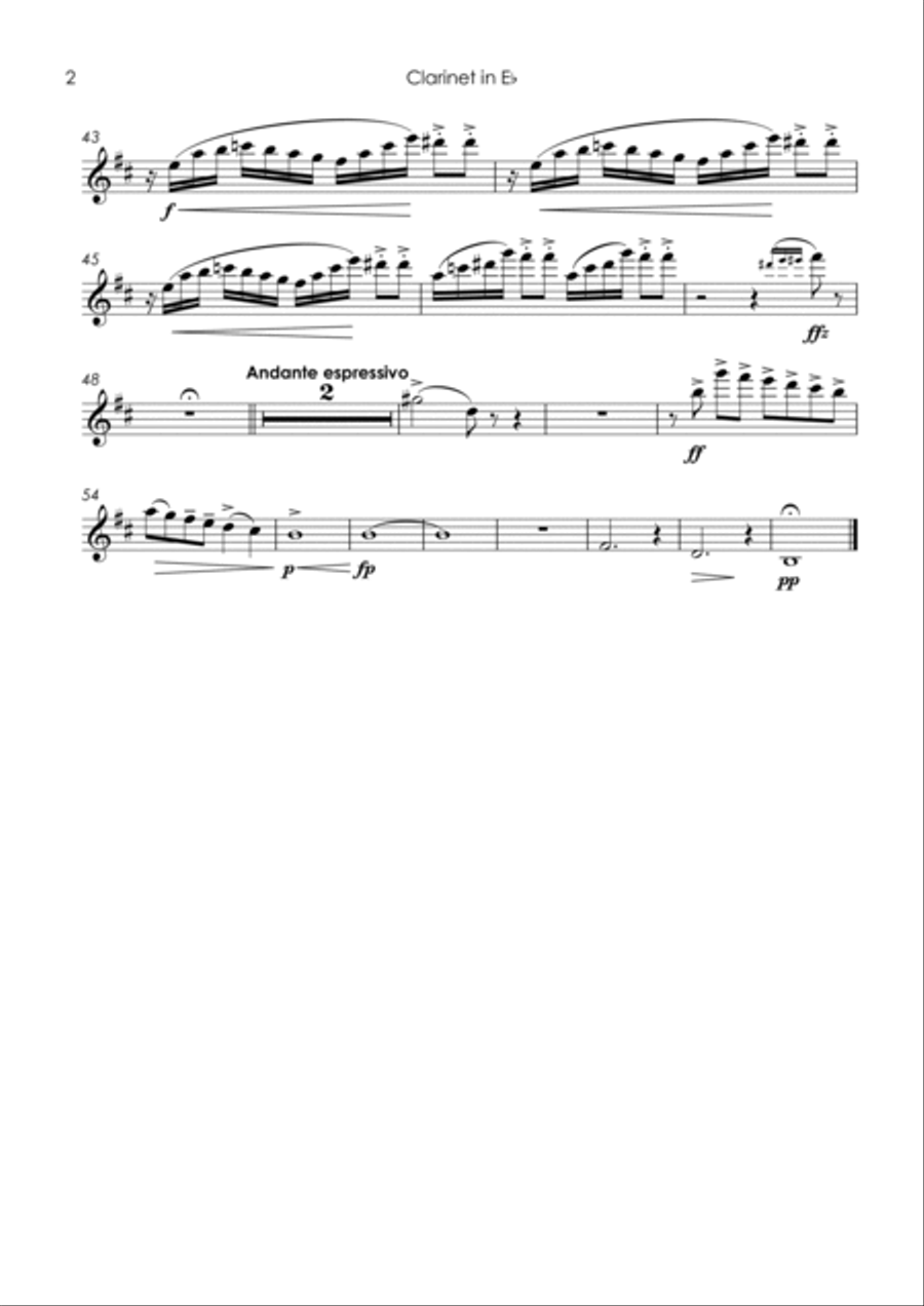 Borghild’s Dream - clarinet quintet Clarinet Quintet scores gallery preview page 4