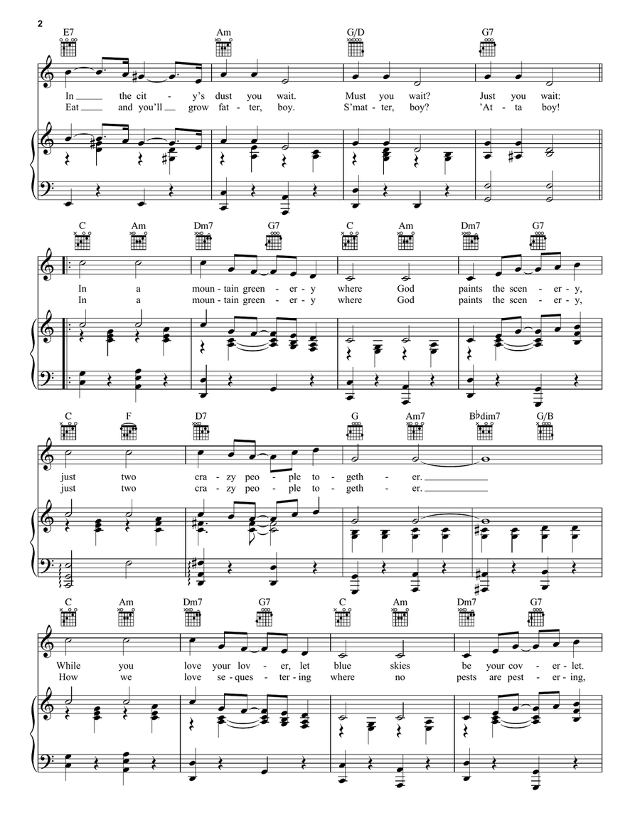 Mountain Greenery Guitar scores gallery preview page 2