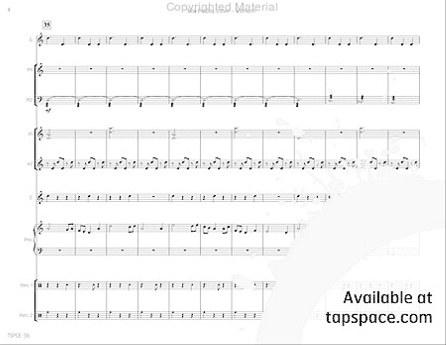 Now the Day Is Over Now the Day Is Over Percussion Ensemble scores gallery preview page 9