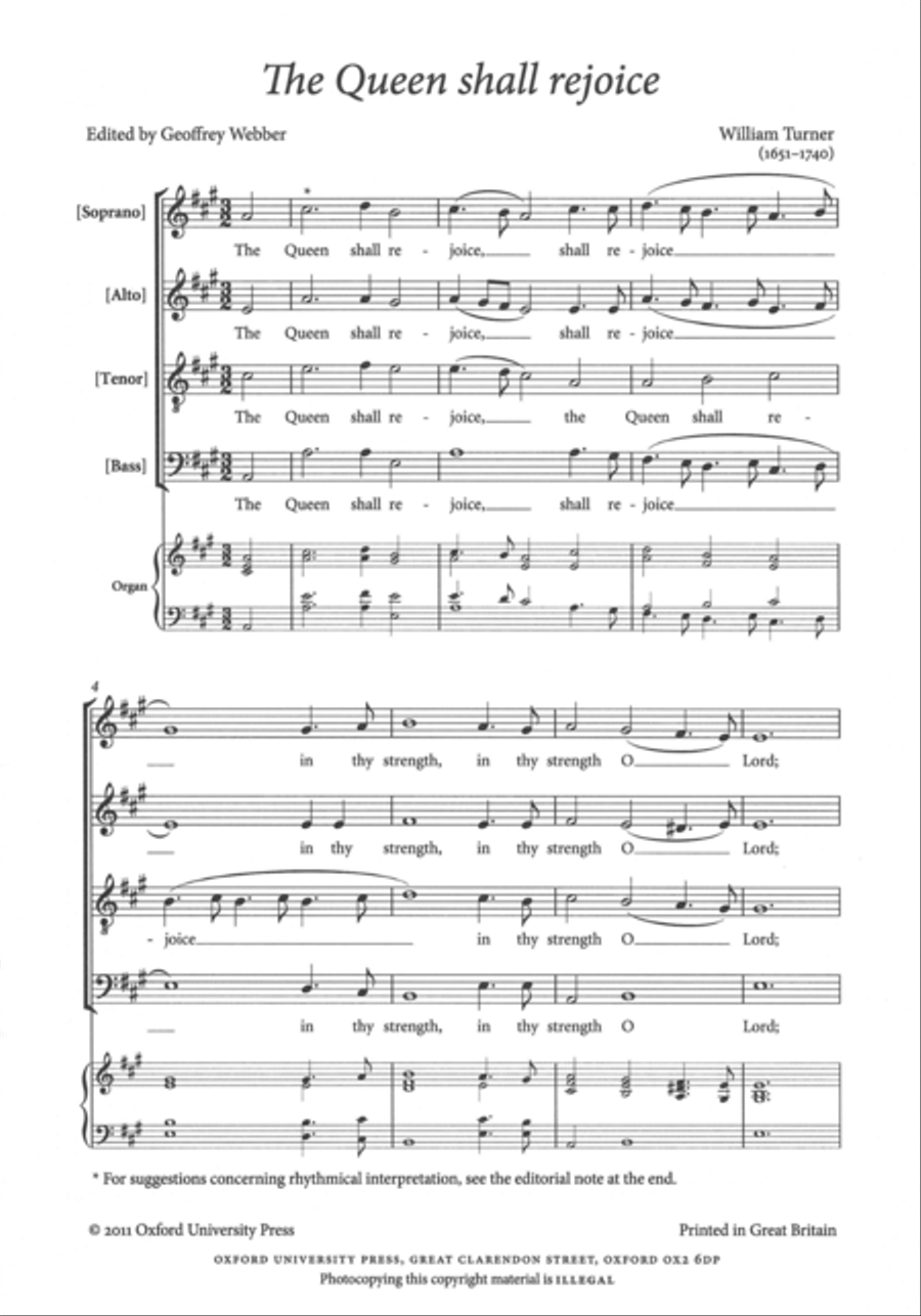 The Queen shall rejoice The Queen shall rejoice 4-Part scores gallery preview page 2