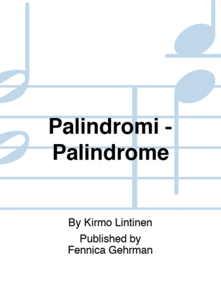 Book cover for Palindromi - Palindrome