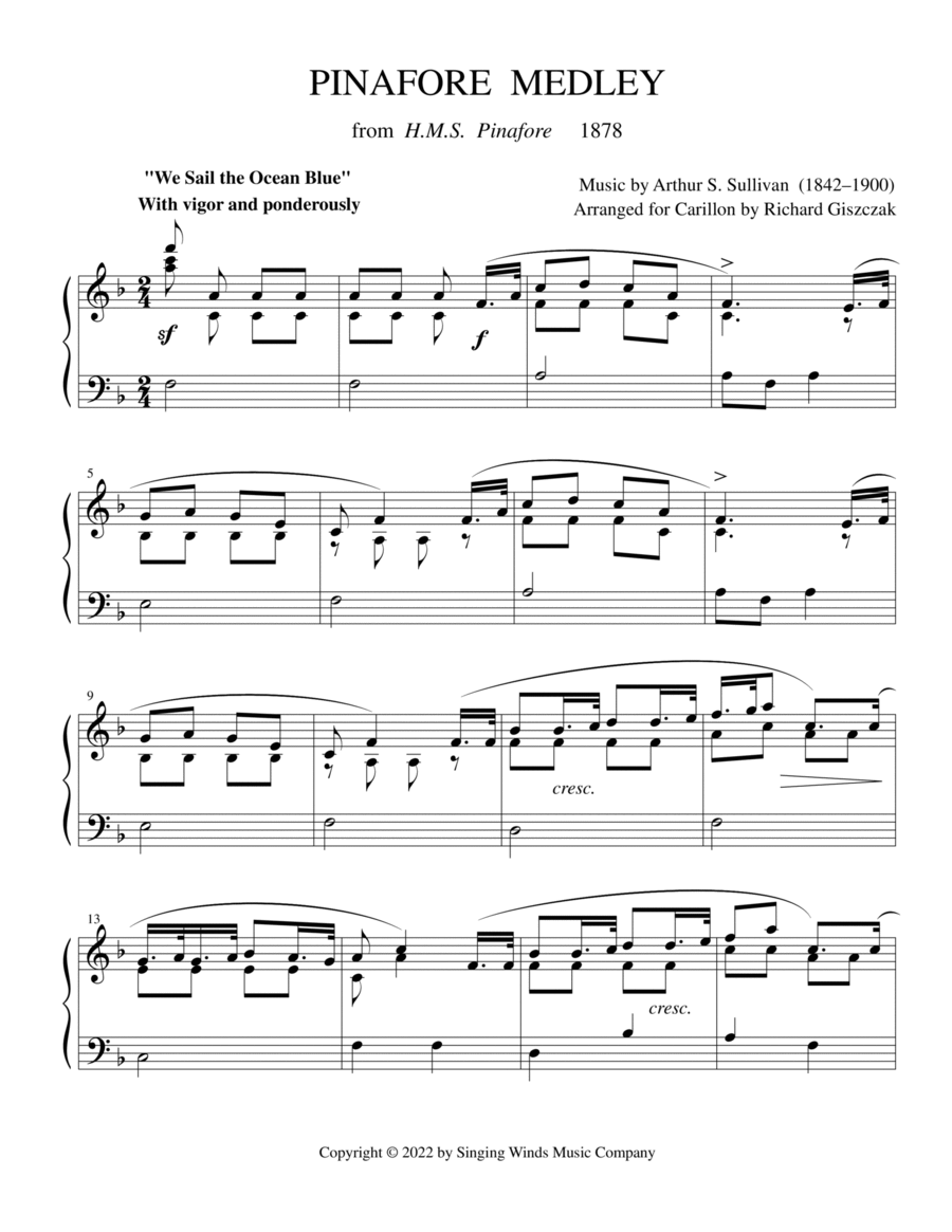 Pinafore Medley (from "H.M.S. Pinafore")