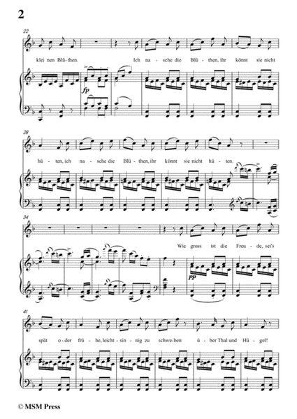 Schubert-Der Schmetterling,Op.57 No.1,in F Major,for Voice&Piano image number null