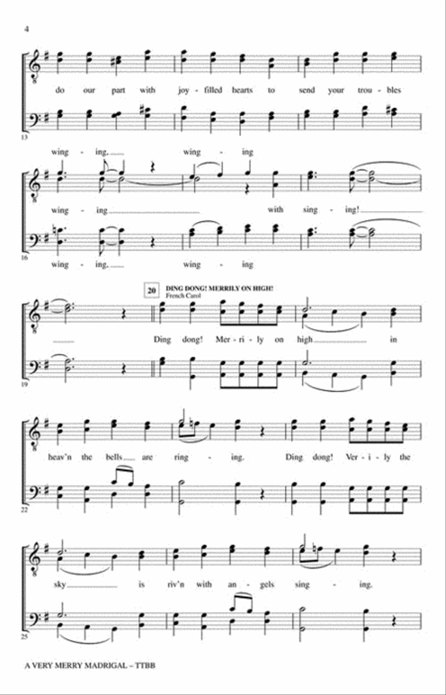 A Very Merry Madrigal A Very Merry Madrigal TTBB scores gallery preview page 3