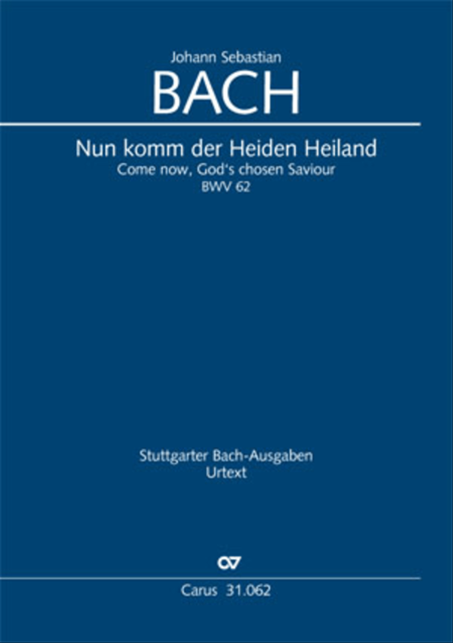 Now come, the nation's Saviour (Nun komm, der Heiden Heiland) 4-Part scores gallery preview page 1