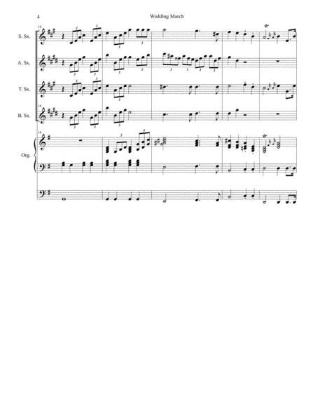 Wedding March (for Saxophone Quartet and Organ) image number null