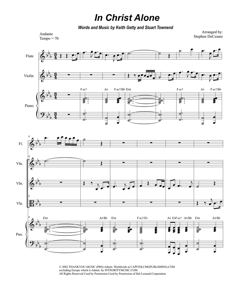In Christ Alone String Duet scores gallery preview page 1