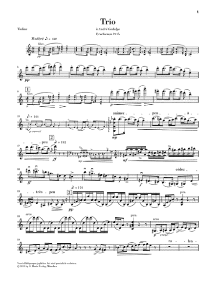 Maurice Ravel – Piano Trio