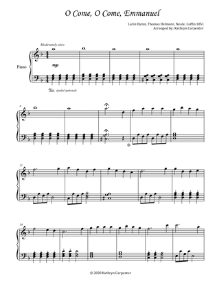 O Come, O Come, Emmanuel (Intermediate Piano)