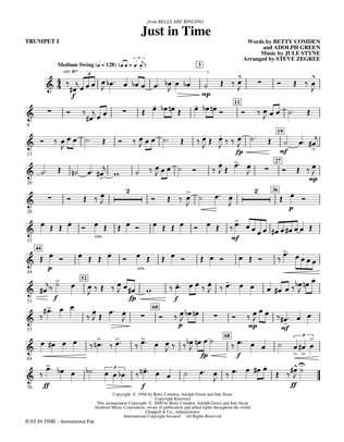Just In Time (from Bells Are Ringing) (arr. Steve Zegree) - Trumpet 1