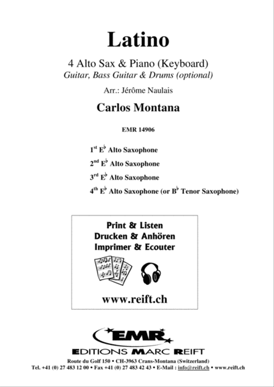 Latino Alto Saxophone scores gallery preview page 2